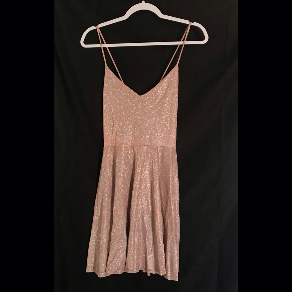 Sparkling Pink Dress With Pockets